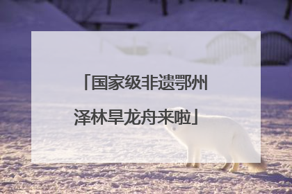 国家级非遗鄂州泽林旱龙舟来啦